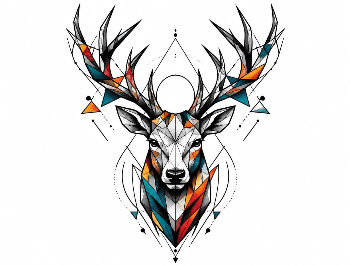 AI-generated geometric tattoo design sample