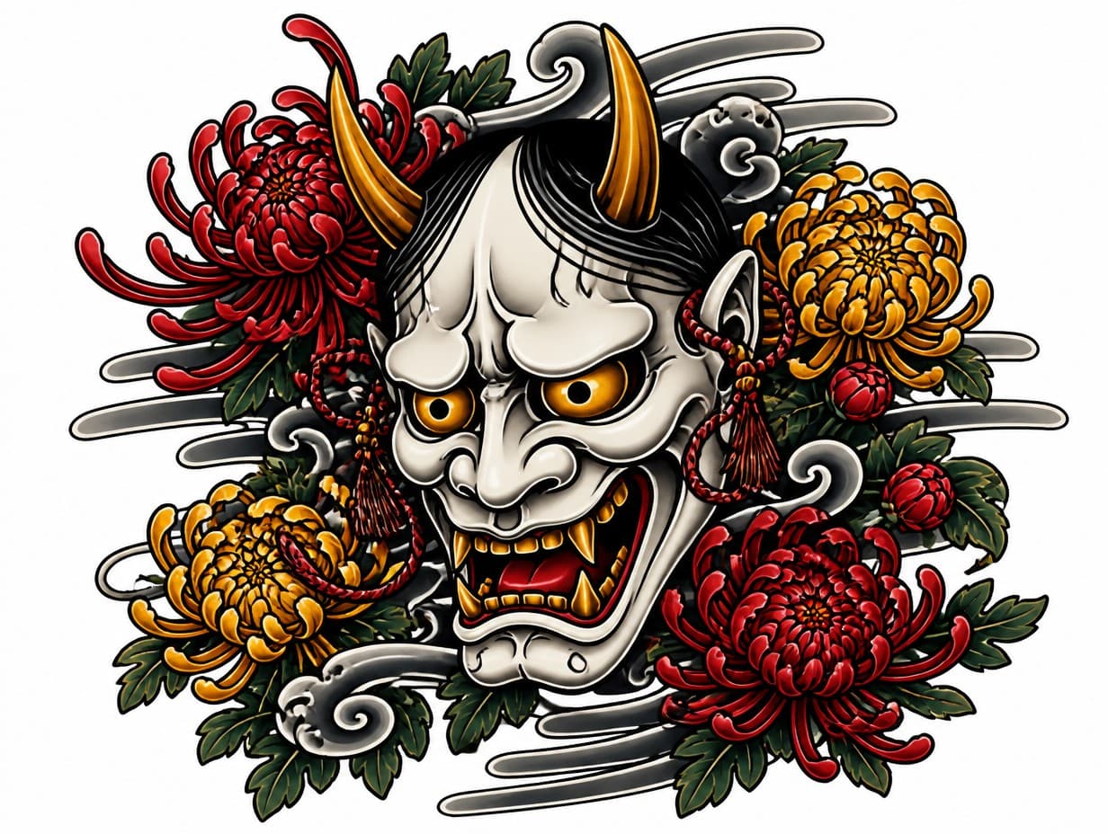 AI-generated japanese tattoo design sample