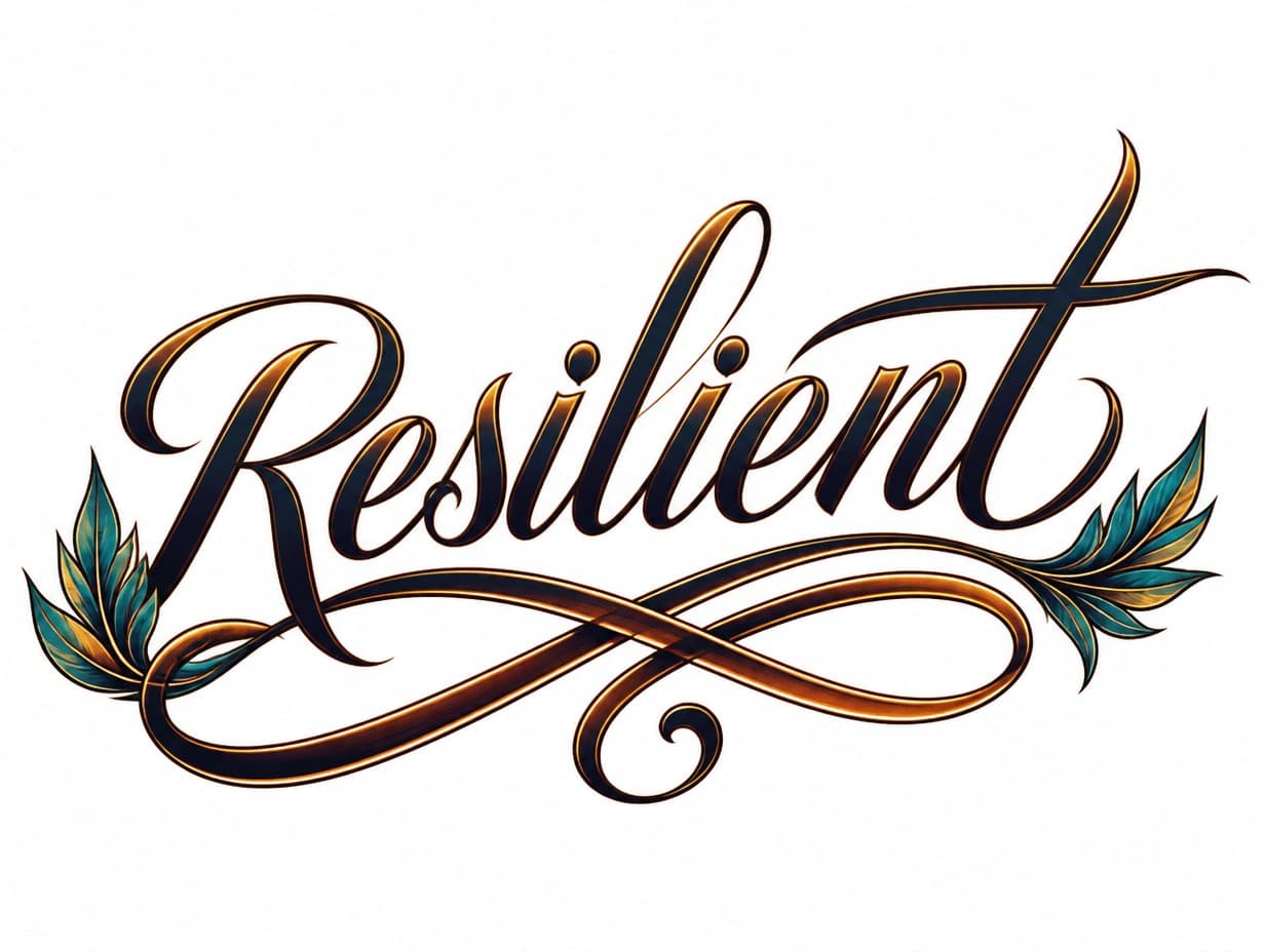 AI-generated lettering tattoo design sample